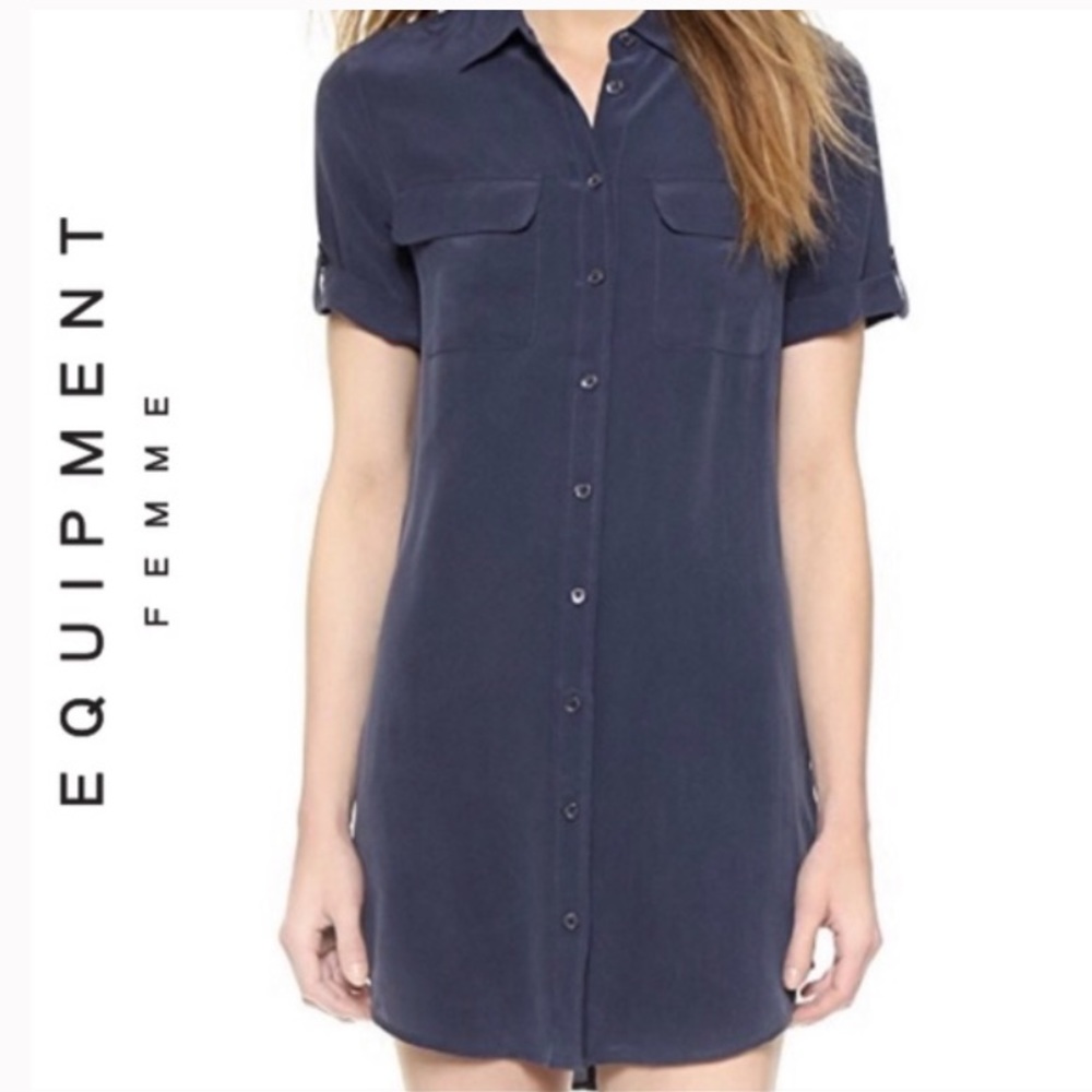 Equipment short sleeve signature dress
